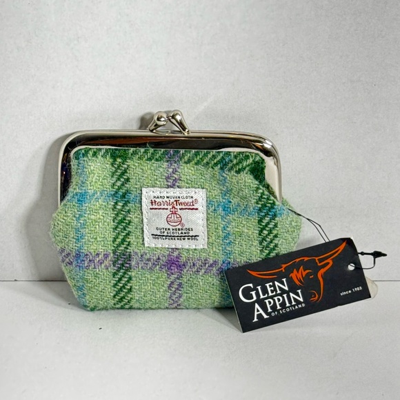 Glen Appin Harris Tweed Small Coin Clasp Purse (small stain on back) NWT!! - Picture 1 of 9